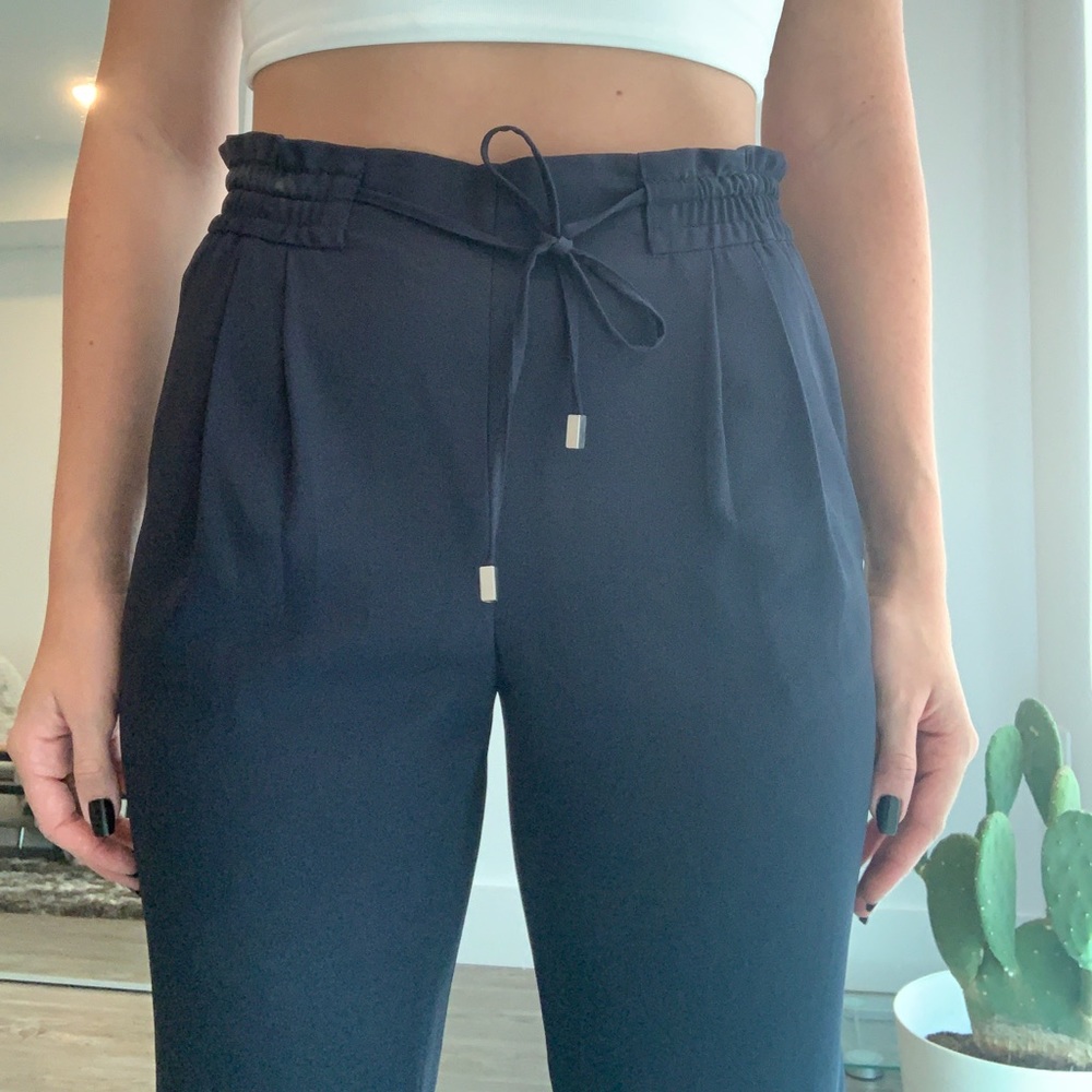 Navy Blue Zara High Waisted Pants